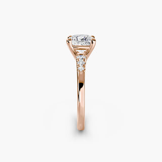 || #metal_rose gold #diamond shape_princess