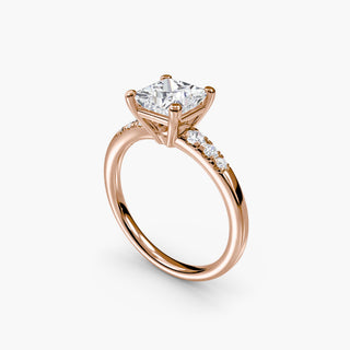 || #metal_rose gold #diamond shape_princess