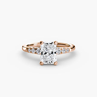 || #metal_rose gold #diamond shape_radiant