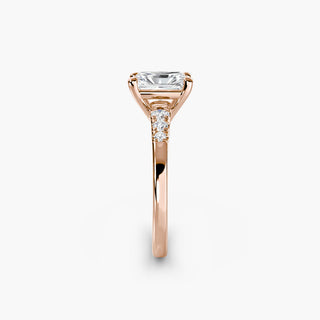 || #metal_rose gold #diamond shape_radiant