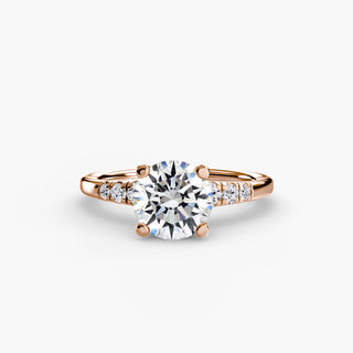 || #metal_rose gold #diamond shape_round