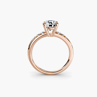 || #metal_rose gold #diamond shape_round