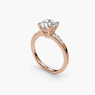 || #metal_rose gold #diamond shape_round