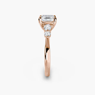 || #metal_rose gold #diamond shape_asscher
