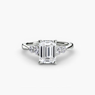 || #metal_white gold|platinum #diamond shape_emerald