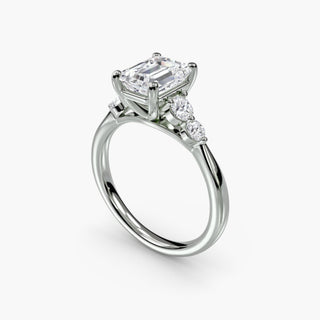|| #metal_white gold|platinum #diamond shape_emerald