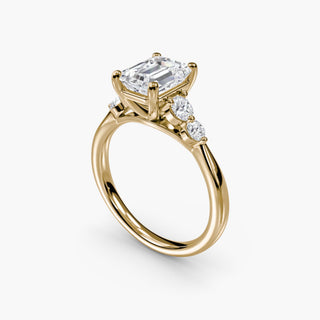 || #metal_yellow gold #diamond shape_emerald