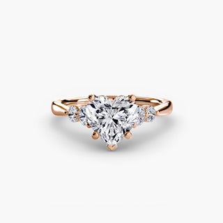 || #metal_rose gold #diamond shape_heart
