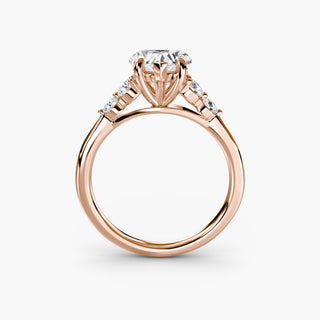 || #metal_rose gold #diamond shape_heart