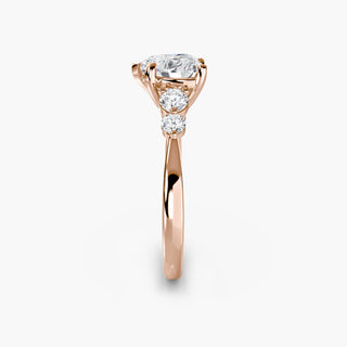 || #metal_rose gold #diamond shape_heart