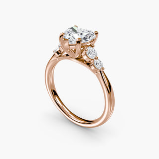 || #metal_rose gold #diamond shape_heart