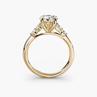 || #metal_yellow gold #diamond shape_heart