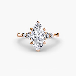 || #metal_rose gold #diamond shape_marquise