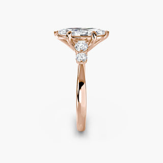|| #metal_rose gold #diamond shape_marquise
