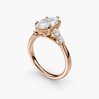 || #metal_rose gold #diamond shape_marquise