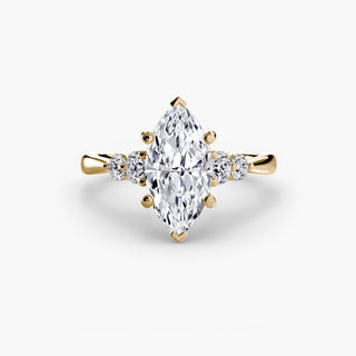 || #metal_yellow gold #diamond shape_marquise