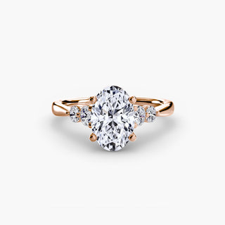 || #metal_rose gold #diamond shape_oval