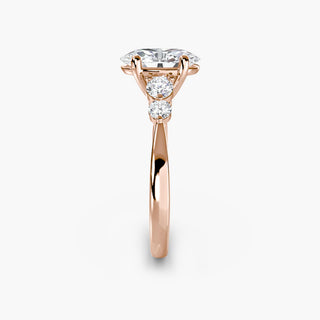|| #metal_rose gold #diamond shape_oval