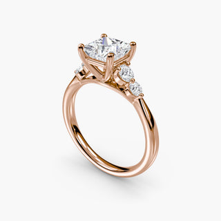 || #metal_rose gold #diamond shape_princess