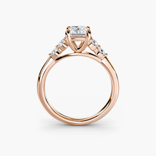 || #metal_rose gold #diamond shape_radiant