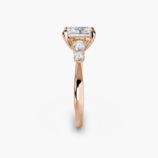 || #metal_rose gold #diamond shape_radiant