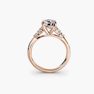 || #metal_rose gold #diamond shape_round