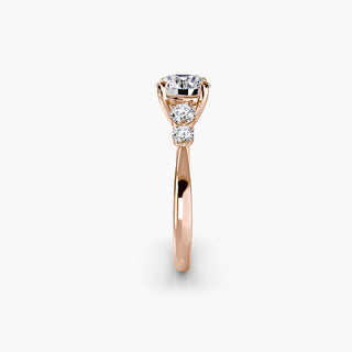 || #metal_rose gold #diamond shape_round