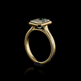 Floating Bezel Lab Grown Diamond Engagement Ring