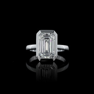 || #diamond shape_emerald #metal_white gold|platinum