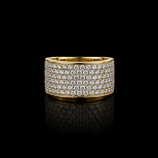 6 Row Wide Pave Lab Grown Diamond Cigar Band