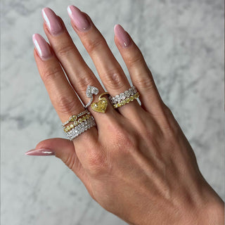 2 CTW Yellow Round Lab Grown Diamond Eternity Band