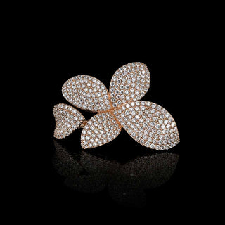 Five Leaves Flower Lab Grown Diamond Ring