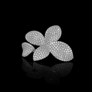 Five Leaves Flower Lab Grown Diamond Ring