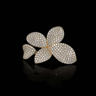 Five Leaves Flower Lab Grown Diamond Ring