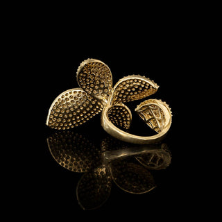 Five Leaves Flower Lab Grown Diamond Ring