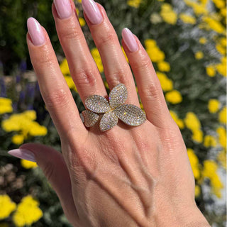 Five Leaves Flower Lab Grown Diamond Ring