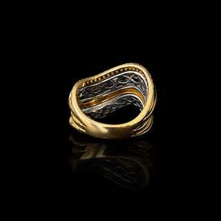 Four Row Pavé Lab Grown Diamond Wave Ring
