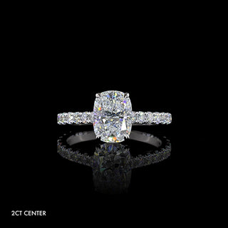 || #diamond shape_cushion #metal_white gold