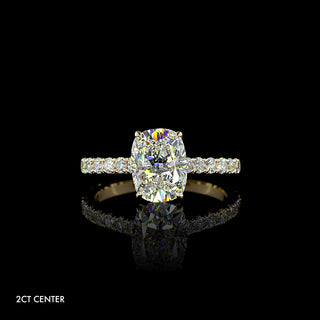 || #diamond shape_cushion #metal_yellow gold