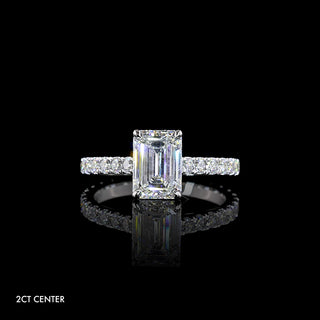 || #diamond shape_emerald #metal_white gold