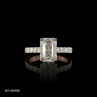 || #diamond shape_emerald #metal_rose gold