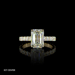 || #diamond shape_emerald #metal_yellow gold