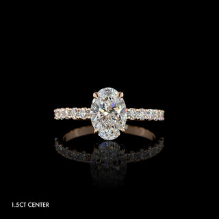 || #diamond shape_oval #metal_rose gold