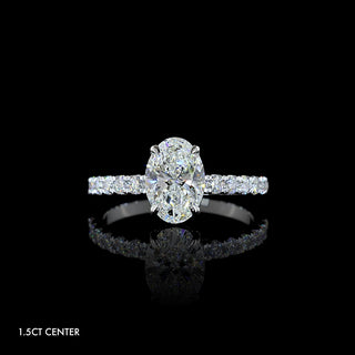|| #diamond shape_oval #metal_white gold