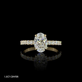 || #diamond shape_oval #metal_yellow gold