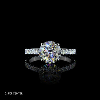 || #diamond shape_round #metal_white gold