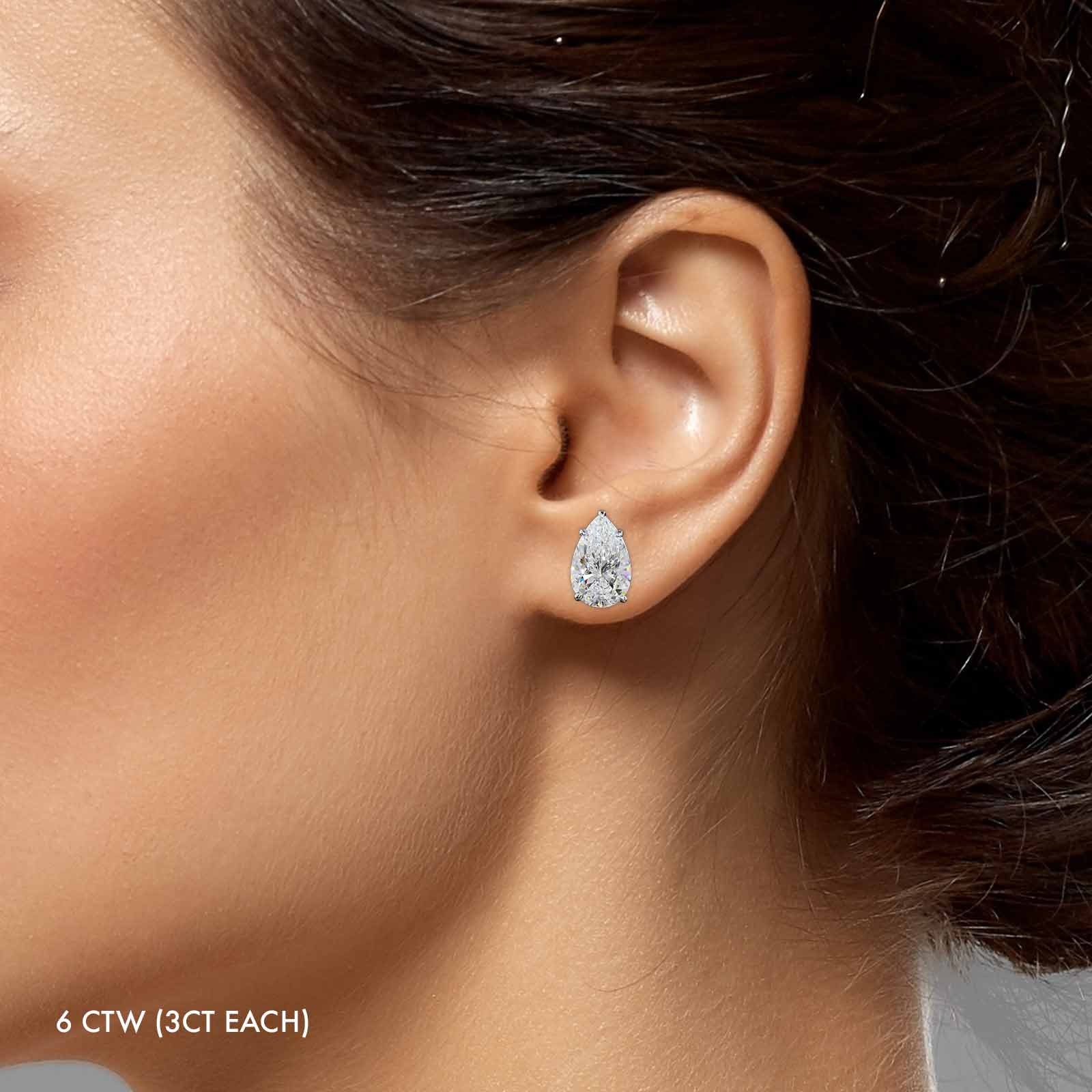 Luxe Lab Grown Diamond Pear Studs