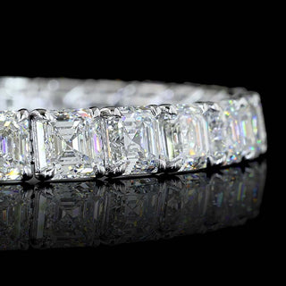 28 CTW Asscher Lab Grown Diamond Tennis Bracelet