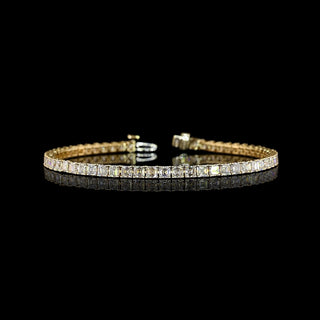 7 CTW Asscher Lab Grown Diamond Tennis Bracelet