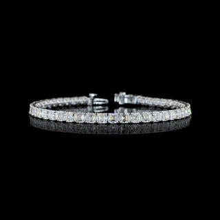 12 CTW Asscher Lab Grown Diamond Tennis Bracelet